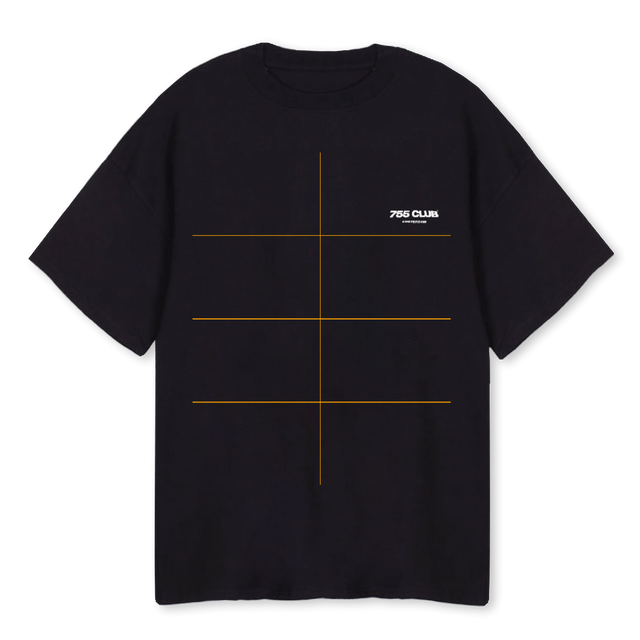SHIRT BLURS Black Oversized Tee.