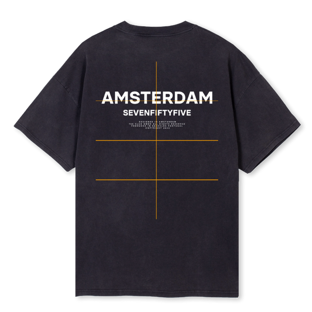 SHIRT DAMS Vintage Black Oversized Tee.