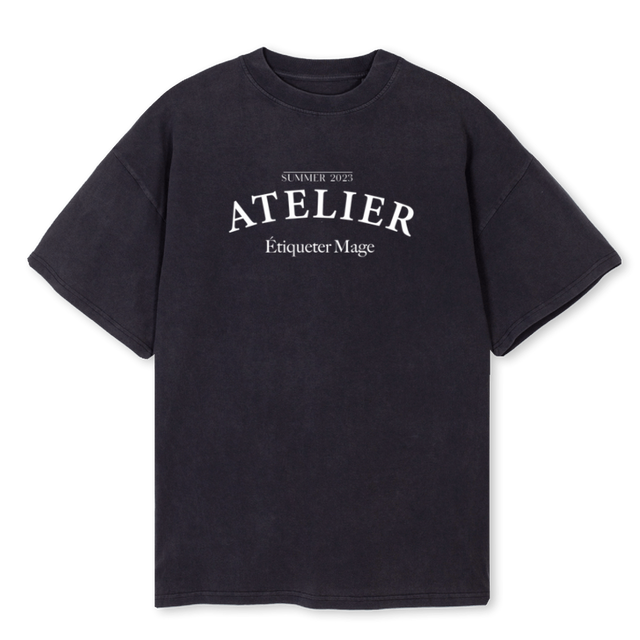 ETIQUETER VNTG BLK Vintage Black Oversized Tee.