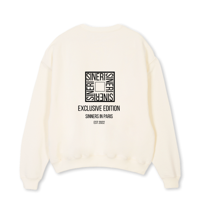 EXC EDTN SW SHIRT Cream Oversized Crewneck Sweater.