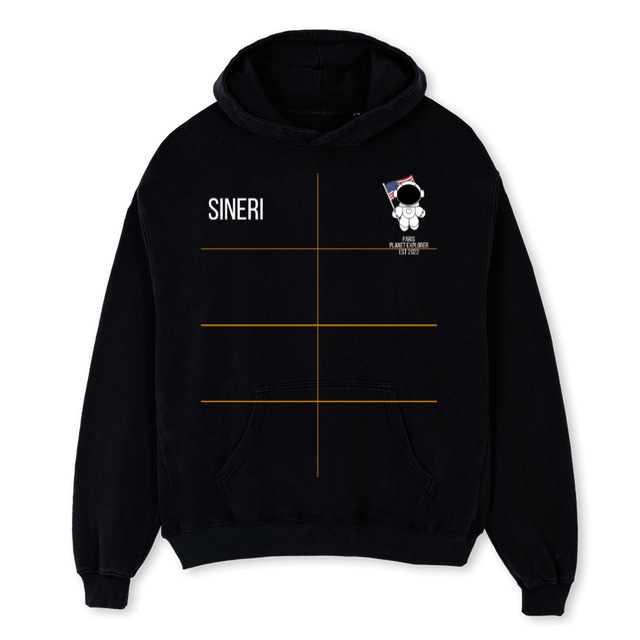 PLT EXPR MN HDIE Black Oversized Hoodie.