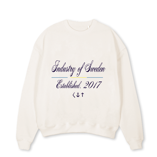 NAVAL SWEATSHIRT Vintage White Oversized Crewneck Sweater.