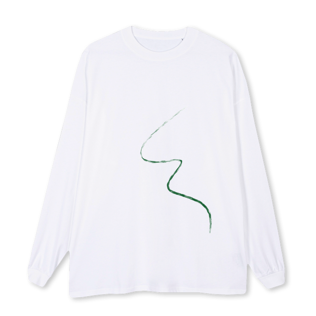 TPS White Oversized LS Tee.