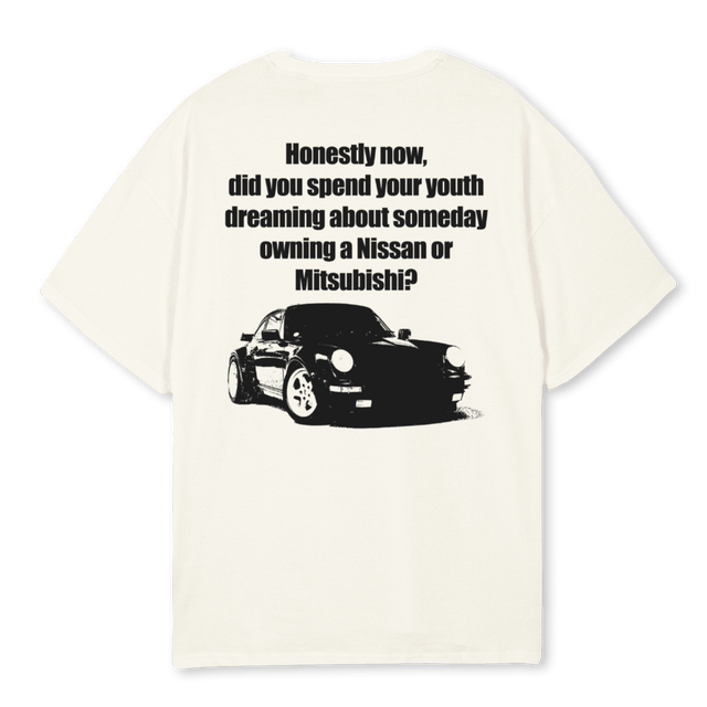 HONESTLY Cream Oversized Tee.