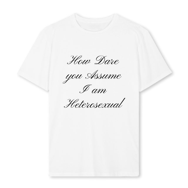 HETEROSEXUAL White Regular Tee.