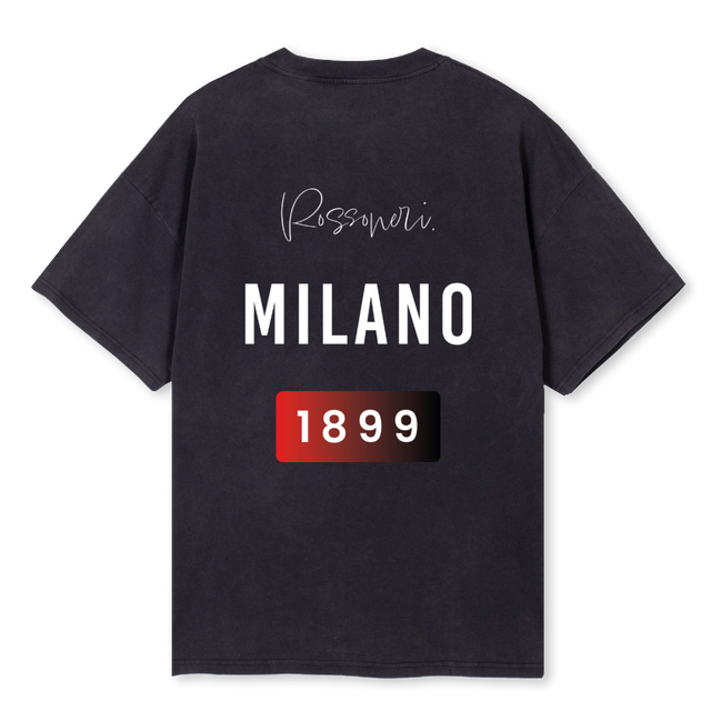 ROSSONERITHREE Vintage Black Oversized Tee.