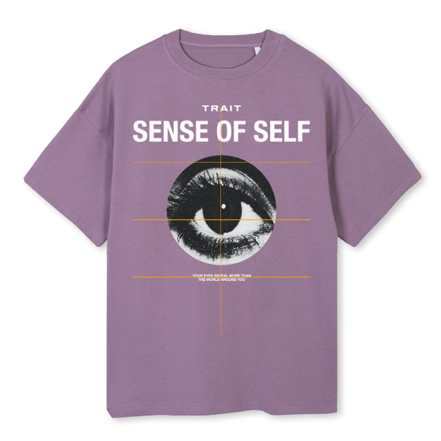 SENSE OF SELF Purple Oversized Tee.