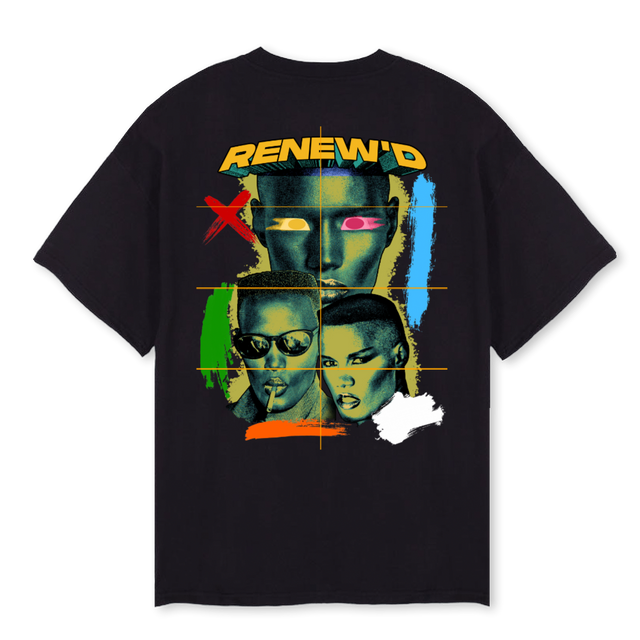 RENEWD Black Oversized Tee.