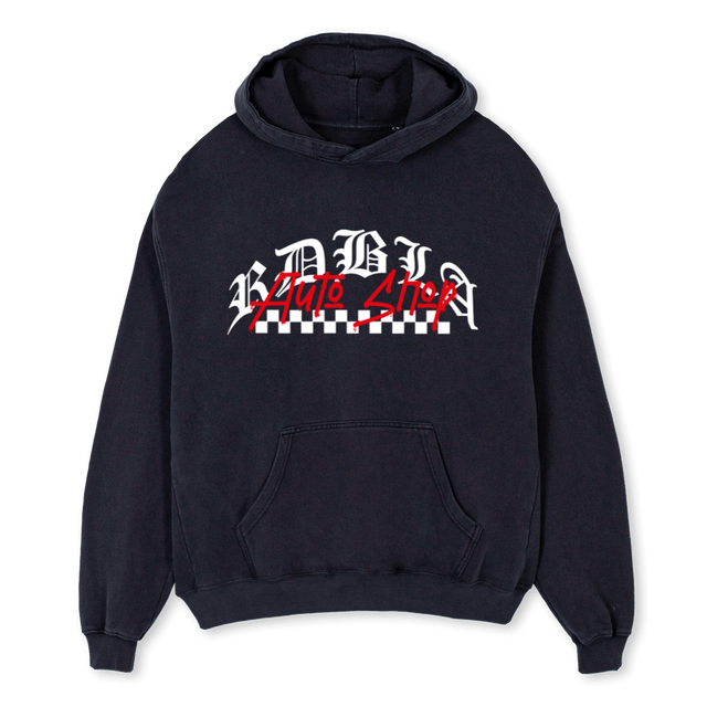 RDBSUMMERH Vintage Black Oversized Hoodie.