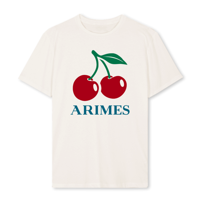 ARIMES CHERRY Vintage White Regular Tee.