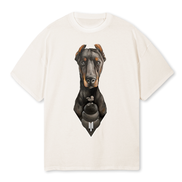 ANUBISOFFWHITE Vintage White Oversized Tee.