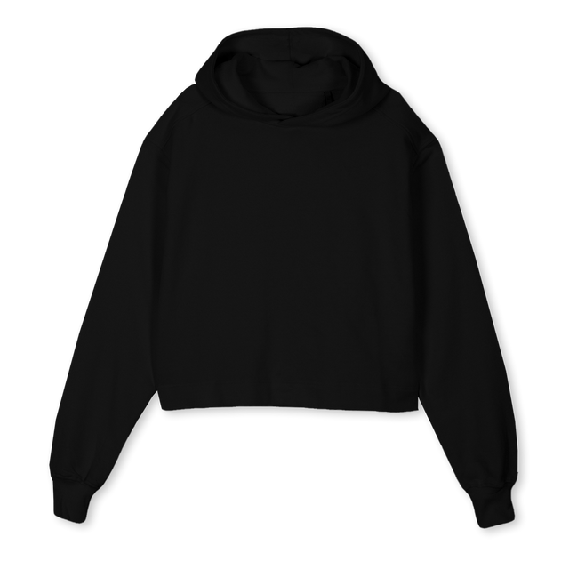 PART II Black Cropped Hoodie.