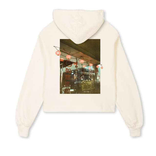 PART II Cream Cropped Hoodie.
