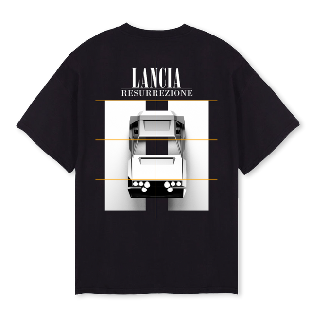 LANCIA RESURREZIONE Black Oversized Tee.