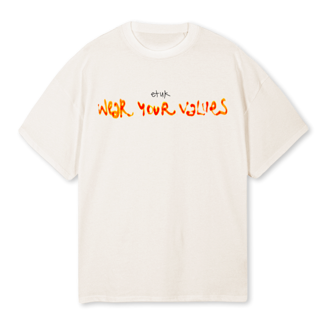WYV CANVAS Vintage White Oversized Tee.