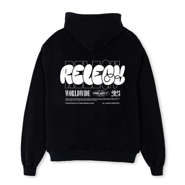 WORDWIDE 2 OSHW Black Oversized Hoodie.