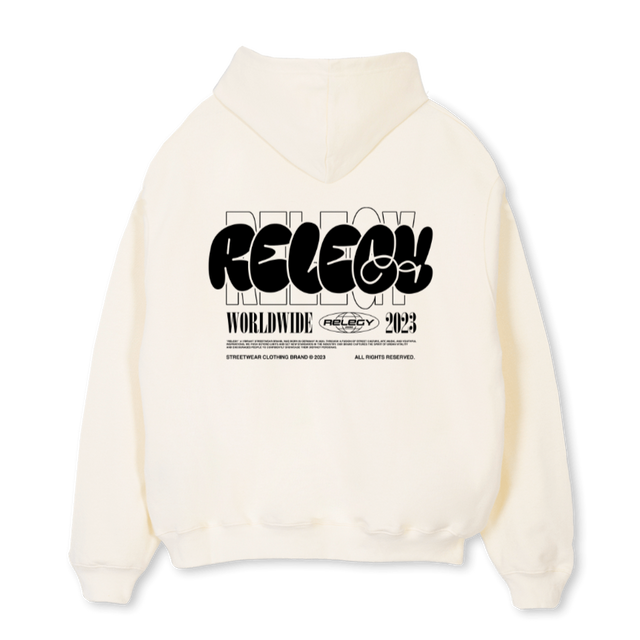 WORDWIDE 2 OSHB Cream Oversized Hoodie.