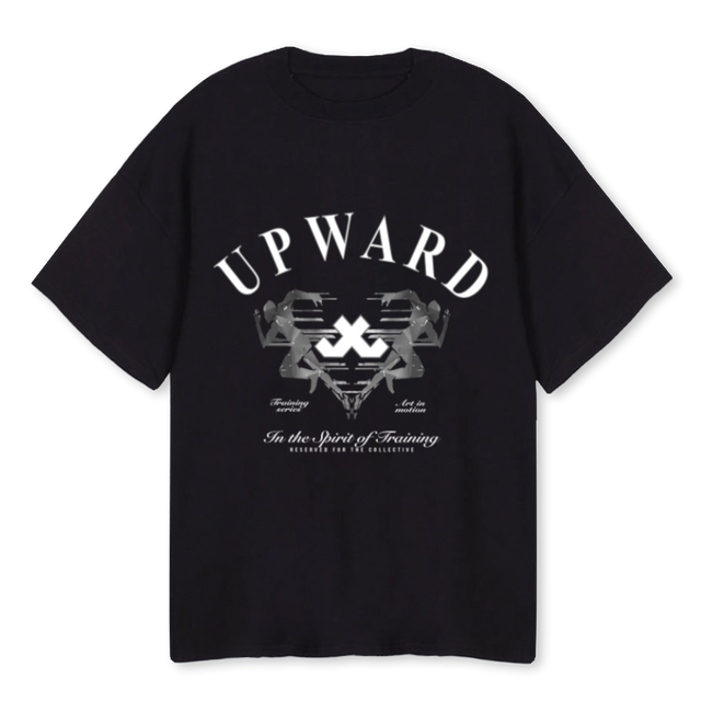 AIM FINAL BLK Black Oversized Tee.