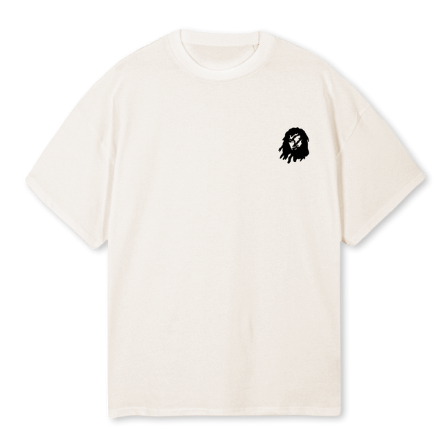 THE FACE OF ADAM Vintage White Oversized Tee.