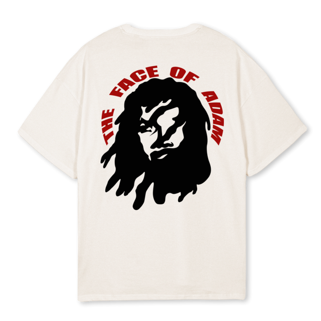 THE FACE OF ADAM Vintage White Oversized Tee.