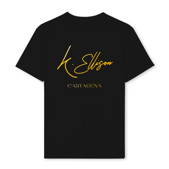 KELLIEGOLD Black Regular Tee.