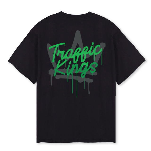 TRAFFIC KINGSII Black Oversized Tee.