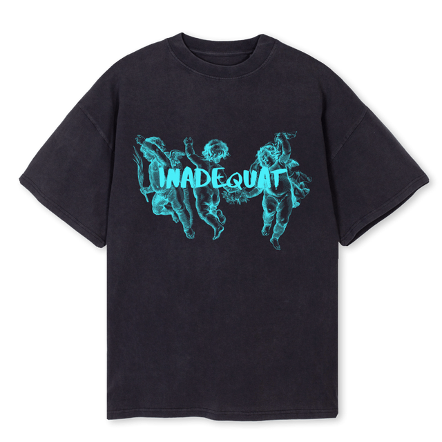 INADEQUATE SS Vintage Black Oversized Tee.