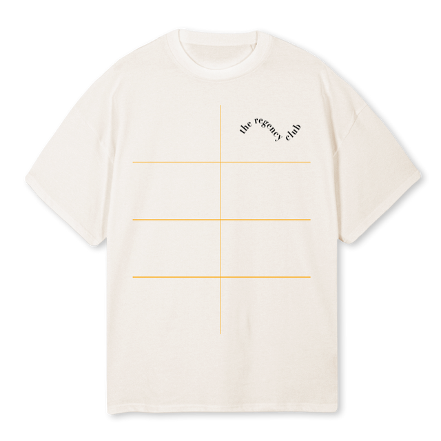REGENCYCLUBCHECK Vintage White Oversized Tee.
