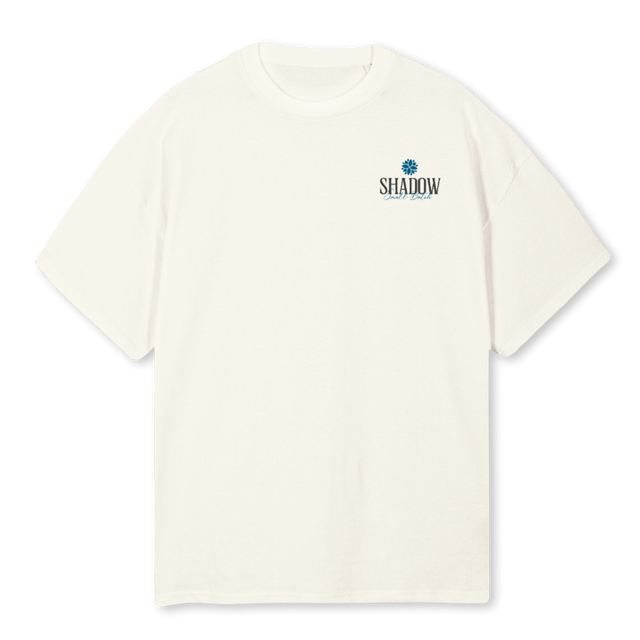 BLU SHADOW Cream Oversized Tee.