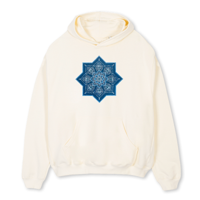 HOODIEOVERFLOWER Cream Oversized Hoodie.