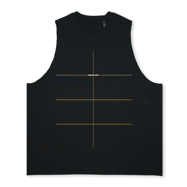 CUTOFFSOUTHEAST Deep Black Oversized Vest.