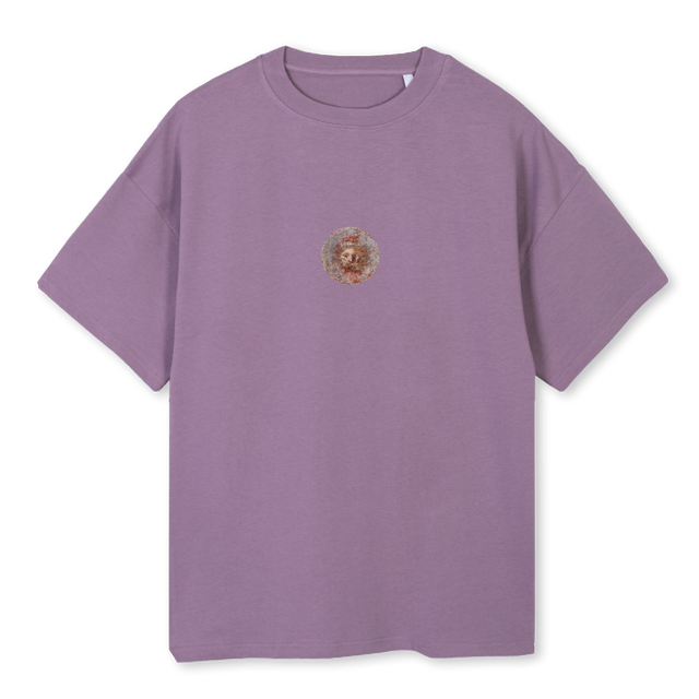 POMPEII PURPLE Purple Oversized Tee.