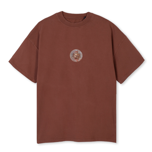 POMPEII BROWN Vintage Brown Oversized Tee.