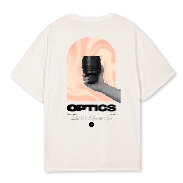 LENSO OPTICS Vintage White Oversized Tee.