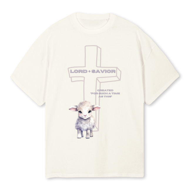 LAMB Cream Oversized Tee.