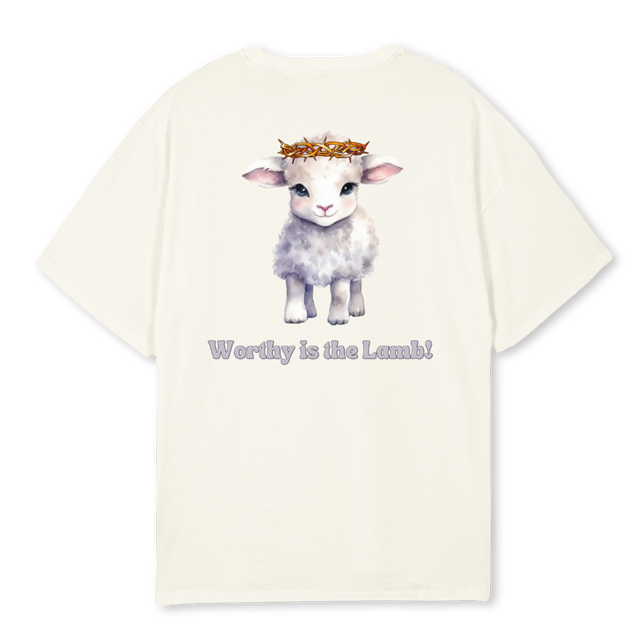 LAMB Cream Oversized Tee.