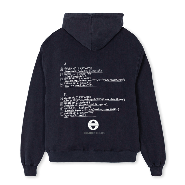 EOLASFIRSTRELEASE Vintage Black Oversized Hoodie.