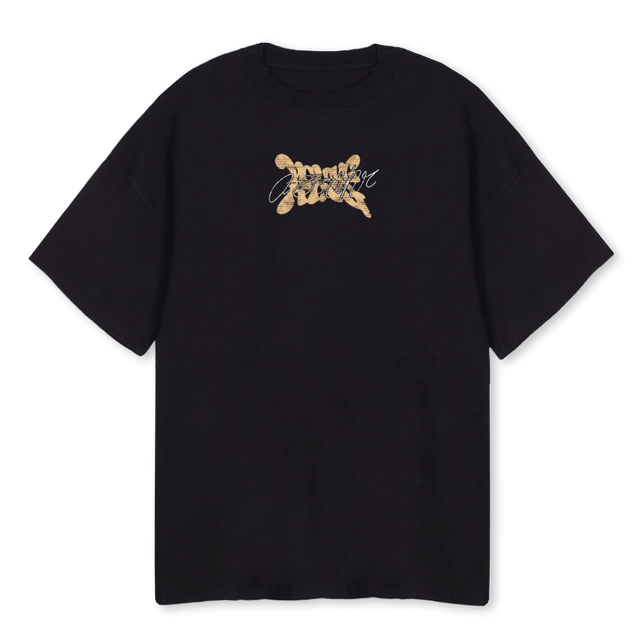YOUNG KING Black Oversized Tee.