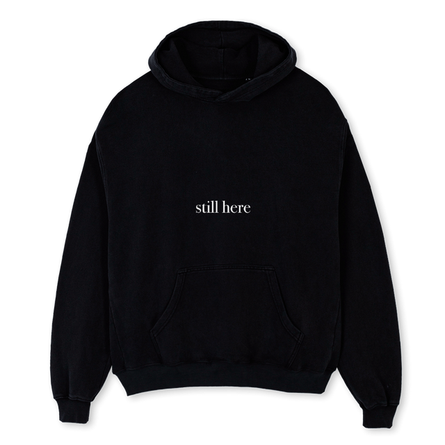 STILLHEREHOODIE Black Oversized Hoodie.