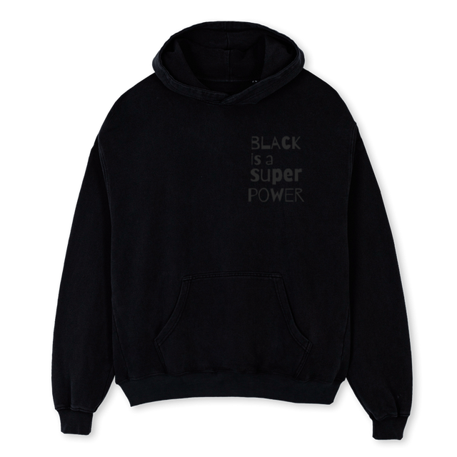 BIASPVOLONEHOODIE Black Oversized Hoodie.