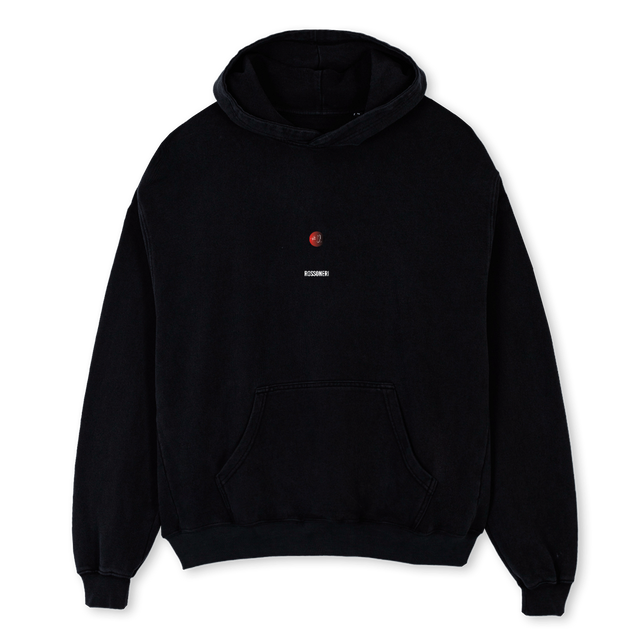 ROSSONERITHREEHOODIE Black Oversized Hoodie.