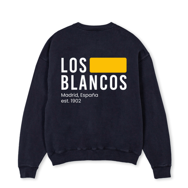 LOSBLANCOSTWOSWEATER Vintage Black Oversized Crewneck Sweater.