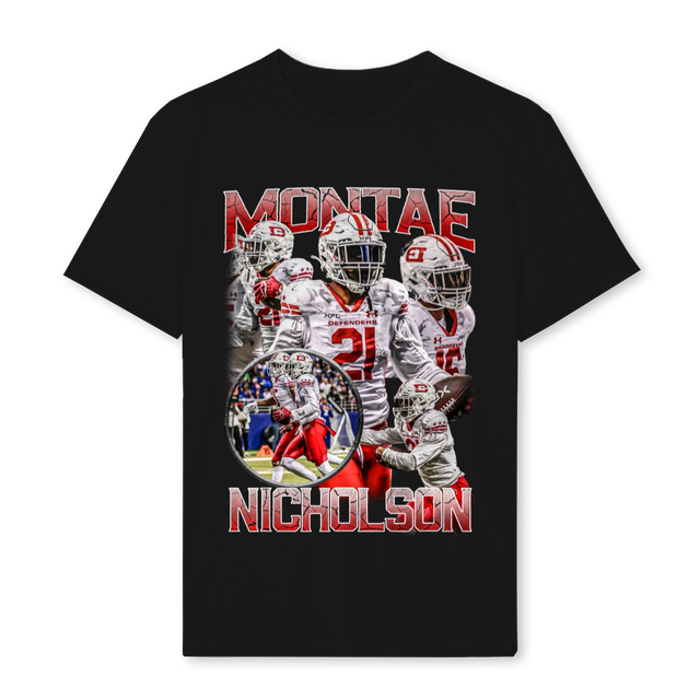 MONTAE Black Regular Tee.