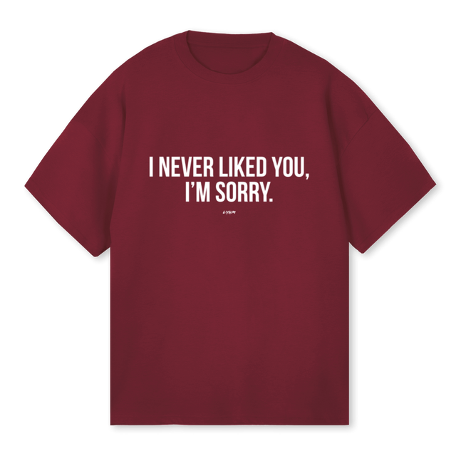 IMSORRY Burgundy Oversized Tee.