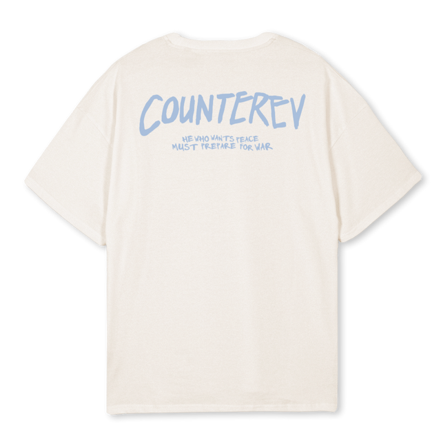 ICEBLUETEE Vintage White Oversized Tee.