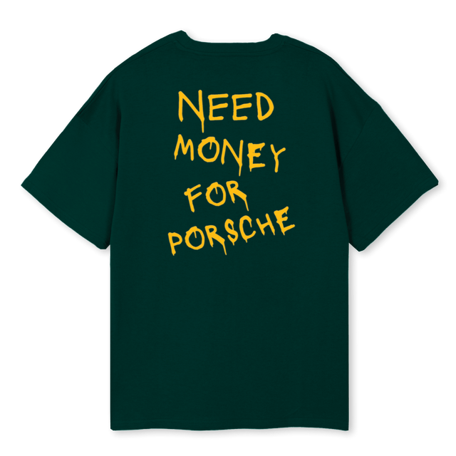 GREEN PORSCHE Wild Green Oversized Tee.