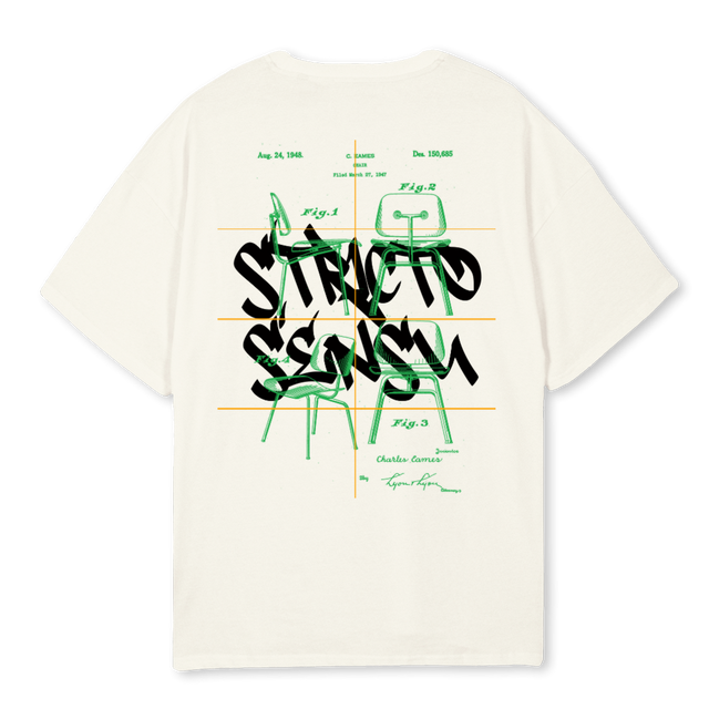 STRICTOCREAM Cream Oversized Tee.
