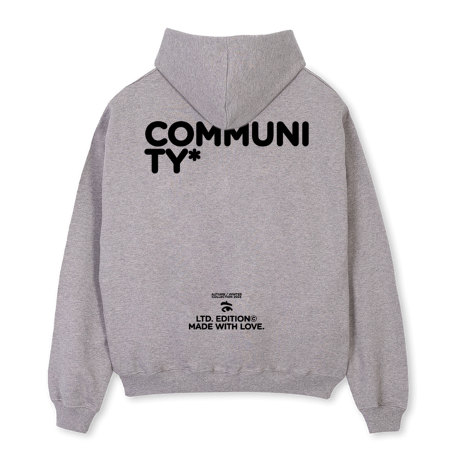 LKM BAPE Grey Marl Oversized Hoodie.