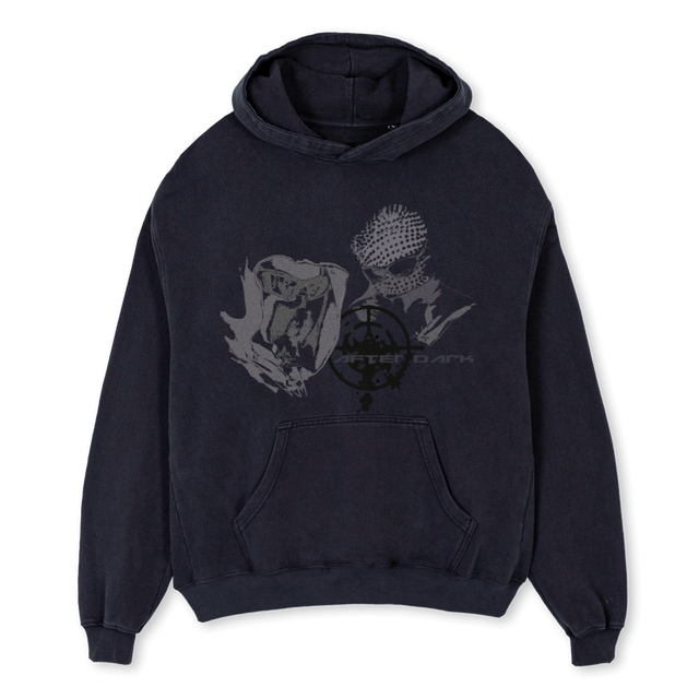 RAVER DUDES FINAL Vintage Black Oversized Hoodie.