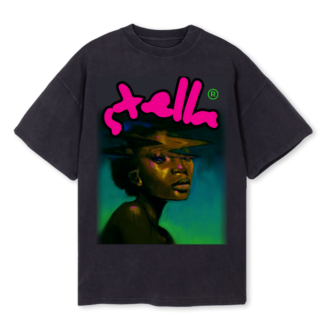 DREAMGIRL Vintage Black Oversized Tee.